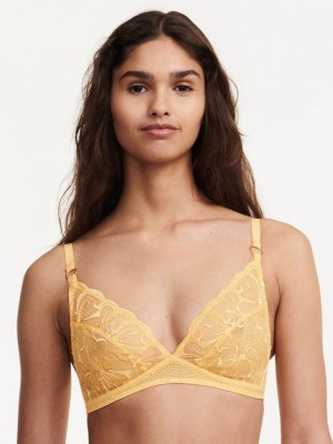 Yellow Women Chantelle Fleurs Wirefree Bras | GMX5095RW