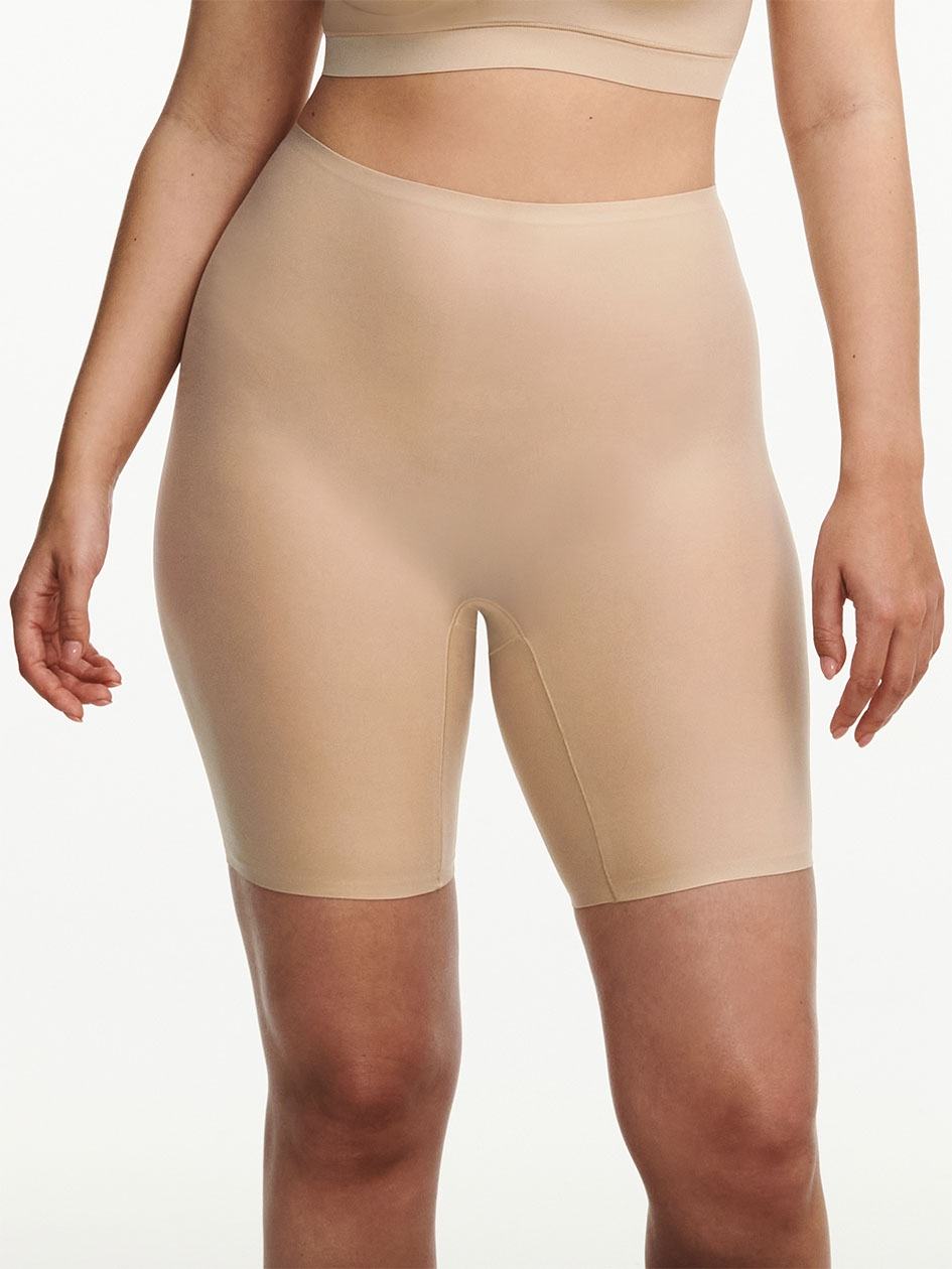 Beige Brown Women Chantelle SoftStretch High Waist Mid-Thigh Shorts | PLS7962NF