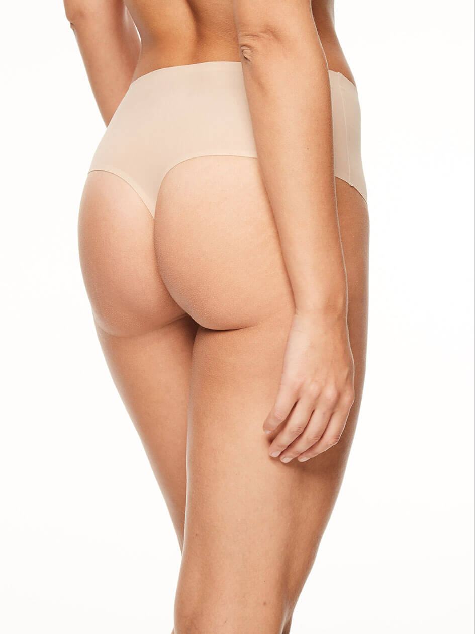 Beige Brown Women Chantelle SoftStretch High Waist Thong Panty | BJC673KY