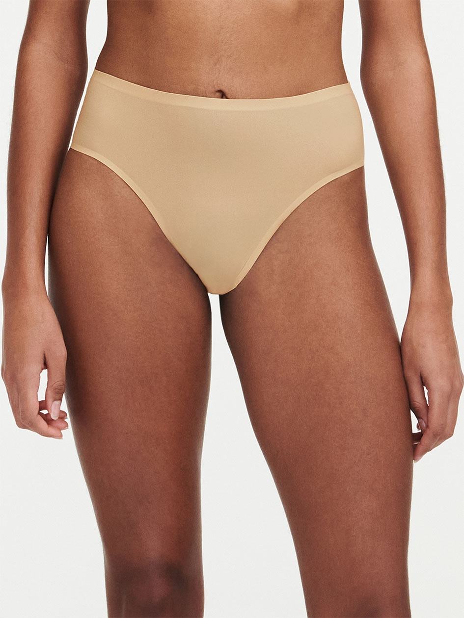 Beige Brown Women Chantelle SoftStretch Hi Cut Briefs | HDZ7926YQ