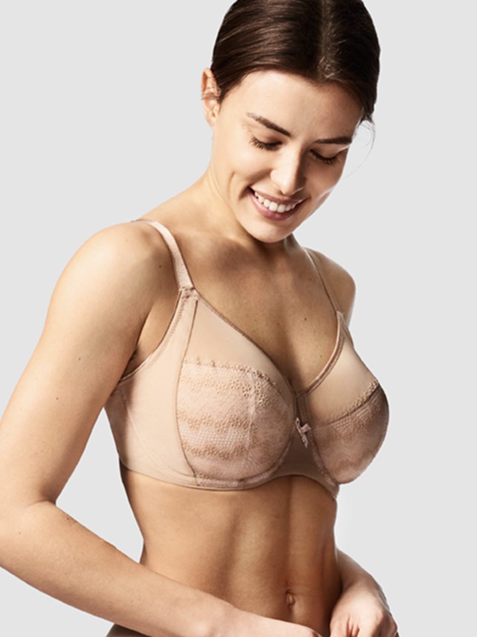 Beige Orange Women Chantelle Revele Moi Perfect Fit Underwire Bras | YKQ9298CI