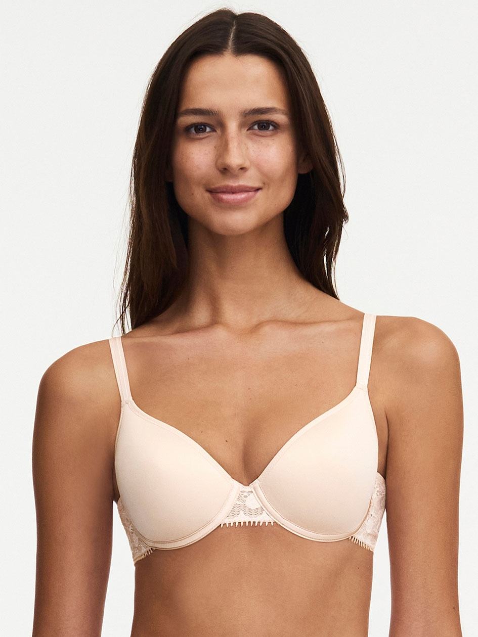 Beige Pink Women Chantelle Day to Night Smooth Custom Fit Bras | HWZ10100UG