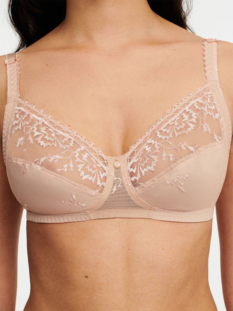 Beige Pink Women Chantelle Every Curve Full Coverage Wireless Bras | VQV1037BE