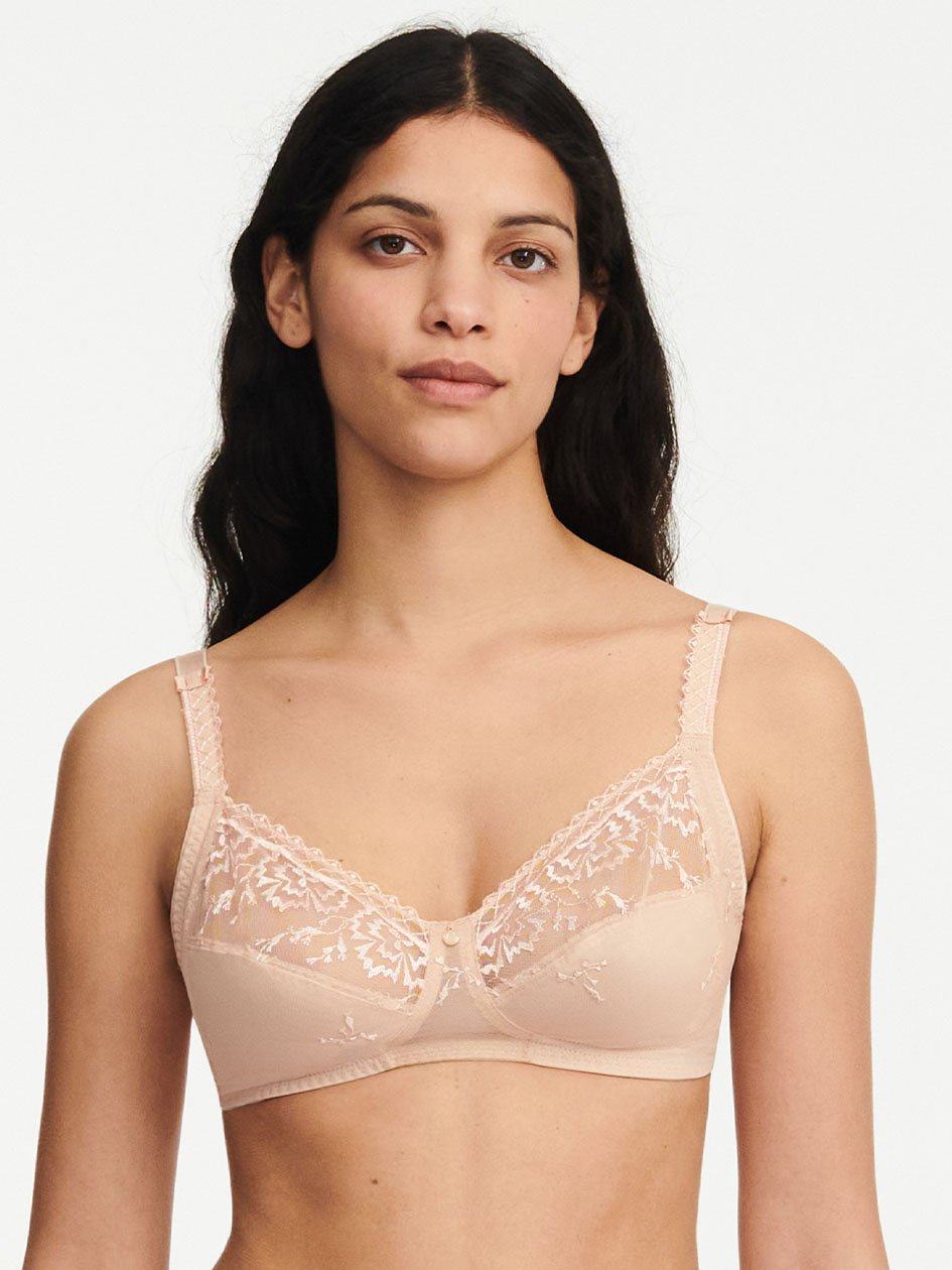 Beige Pink Women Chantelle Every Curve Full Coverage Wireless Bras | VQV1037BE