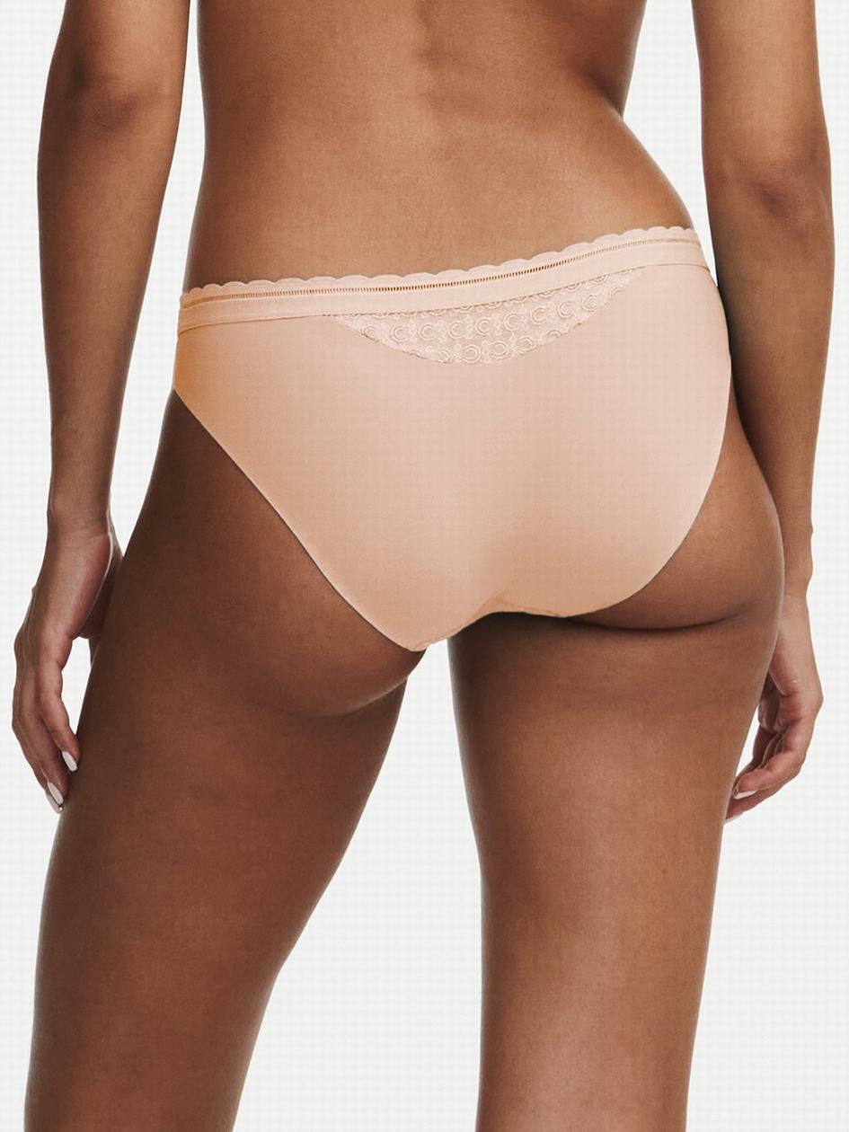 Beige Pink Women Chantelle Monogram Bikini Bottoms | DQI6617AA