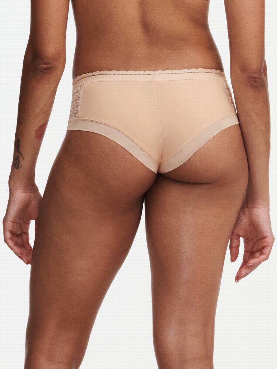 Beige Pink Women Chantelle Monogram Hipster Panty | BNR5068YH