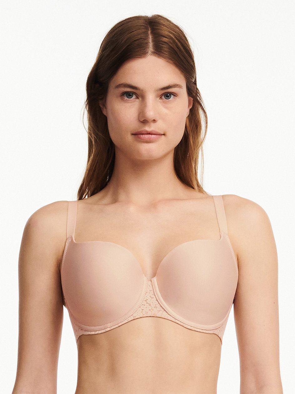 Beige Pink Women Chantelle Norah Comfort Smooth Sweetheart T-Shirt Bra | IXE698GX