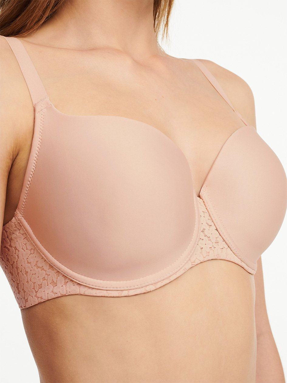 Beige Pink Women Chantelle Norah Comfort Smooth Sweetheart T-Shirt Bra | IXE698GX