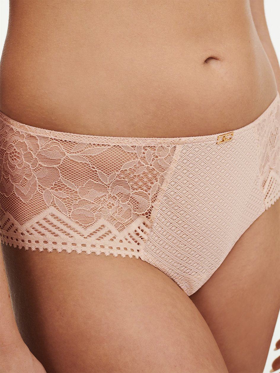 Beige Pink Women Chantelle Origins Lace Hipster Panty | AZD8596LO