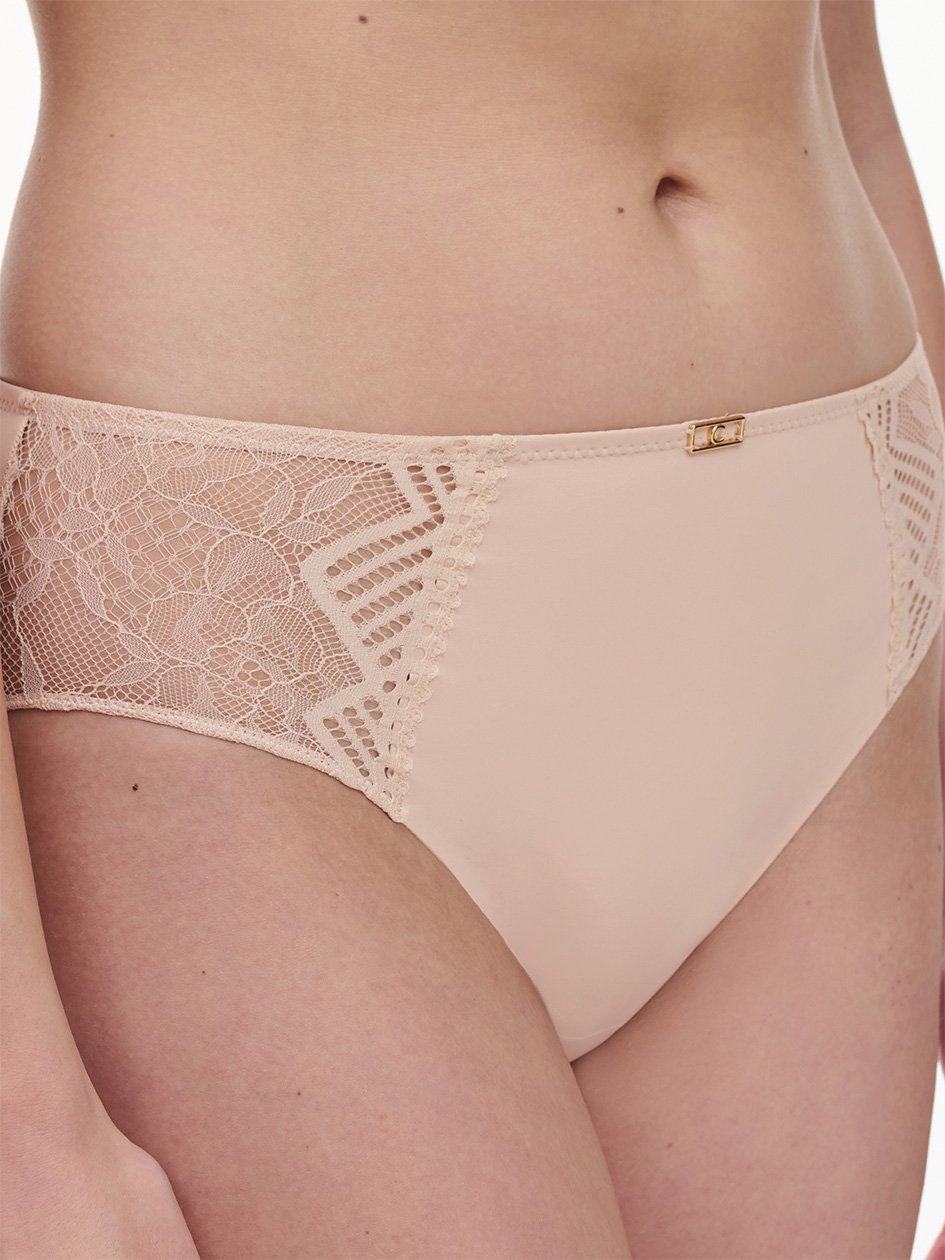 Beige Pink Women Chantelle Origins Lace Bikini Bottoms | KUP1839WR