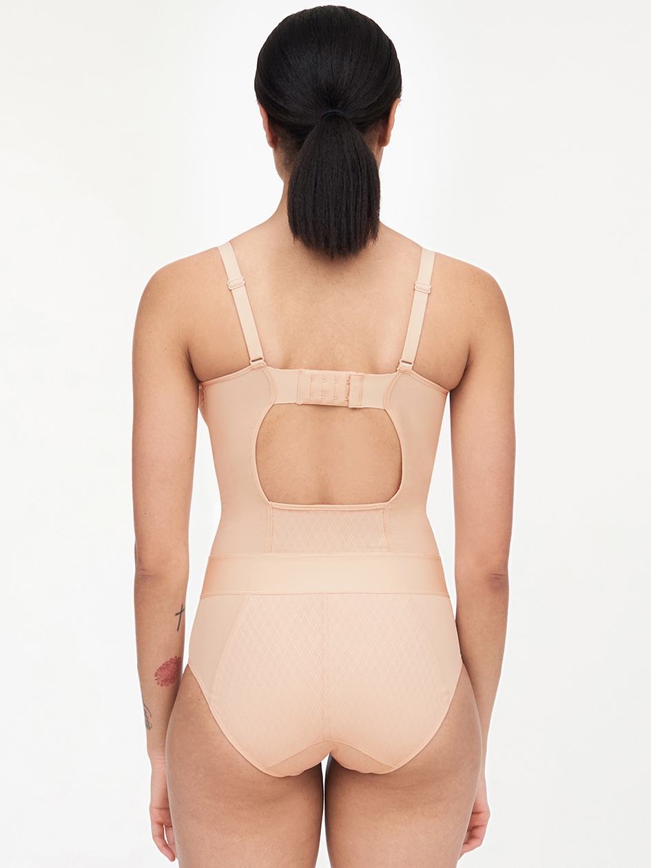 Beige Pink Women Chantelle Smooth Lines Shaping Bodysuit | ORB177RH