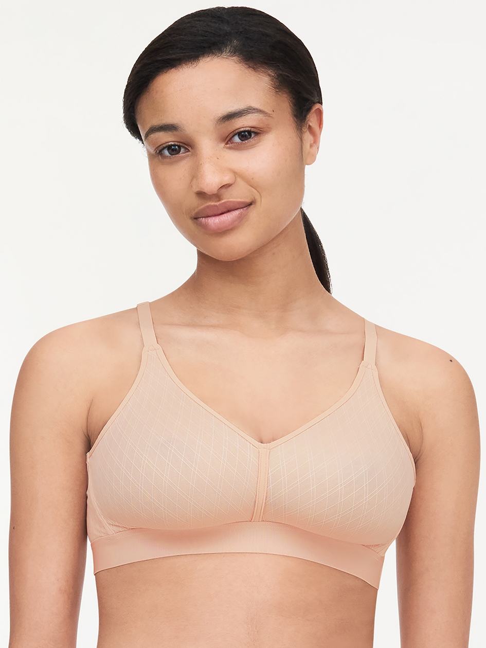 Beige Pink Women Chantelle Smooth Lines Back Smoothing Wireless Bras | BJT1045UY