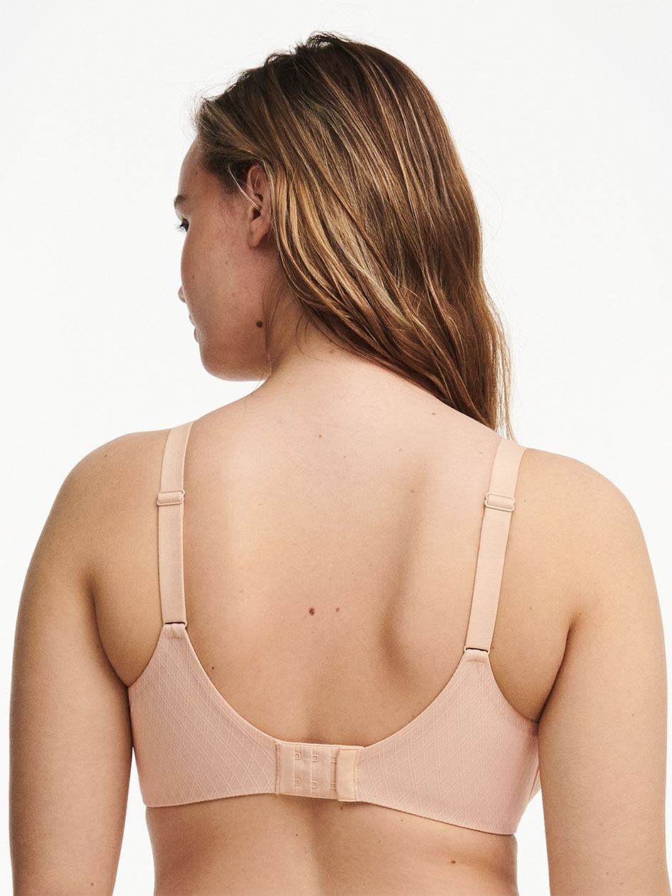 Beige Pink Women Chantelle Smooth Lines Back Smoothing Minimizer Bras | GDV7916NY