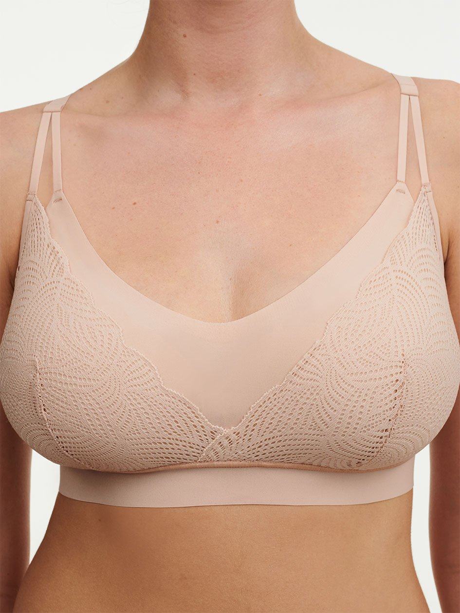 Beige Pink Women Chantelle SoftStretch Lace Bralettes | JFZ8885LD