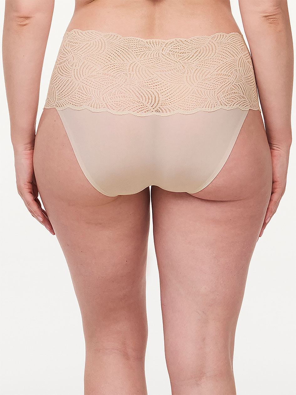 Beige Pink Women Chantelle SoftStretch Lace Briefs | SEA721YF