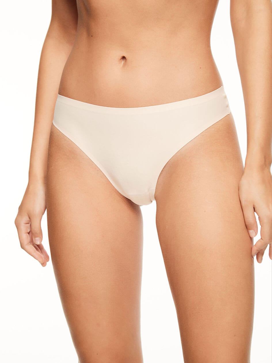 Beige Pink Women Chantelle SoftStretch Thong Panty | ZRD6446GP