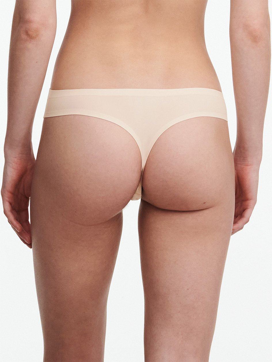 Beige Pink Women Chantelle SoftStretch Thong Panty | ZRD6446GP