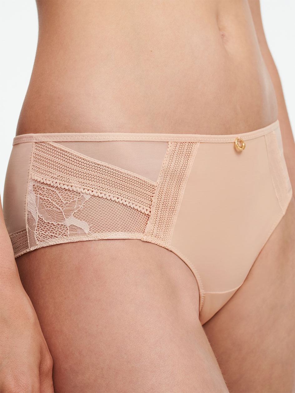 Beige Pink Women Chantelle True Lace Hipster Panty | NJS6489QH