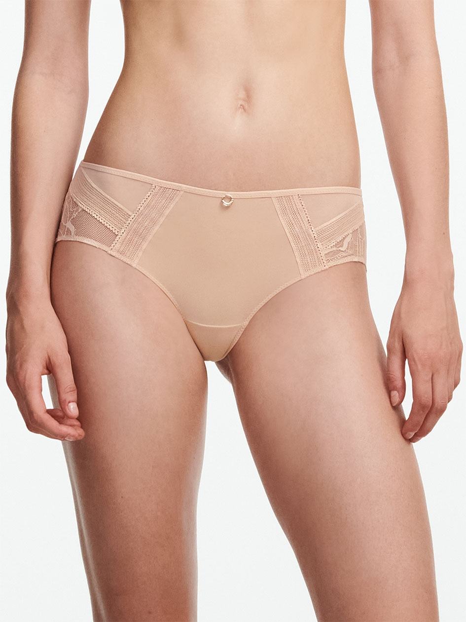 Beige Pink Women Chantelle True Lace Hipster Panty | NJS6489QH