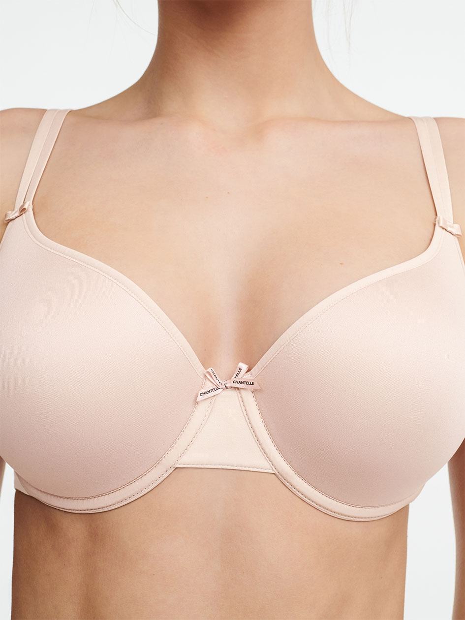 Beige Rose Women Chantelle Basic Invisible Smooth Support T-Shirt Bra | QHU8387BV