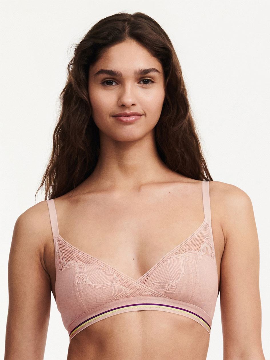 Beige Rose Women Chantelle Paola Wireless T-Shirt Bra | WUH1871JV