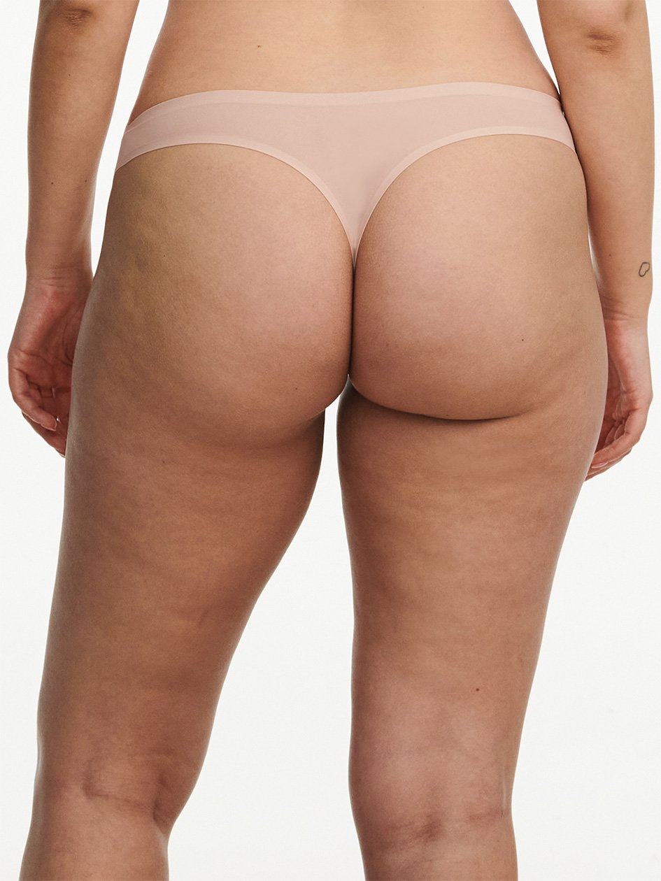 Beige Rose Women Chantelle SoftStretch Thong Panty | LBL32100ZB