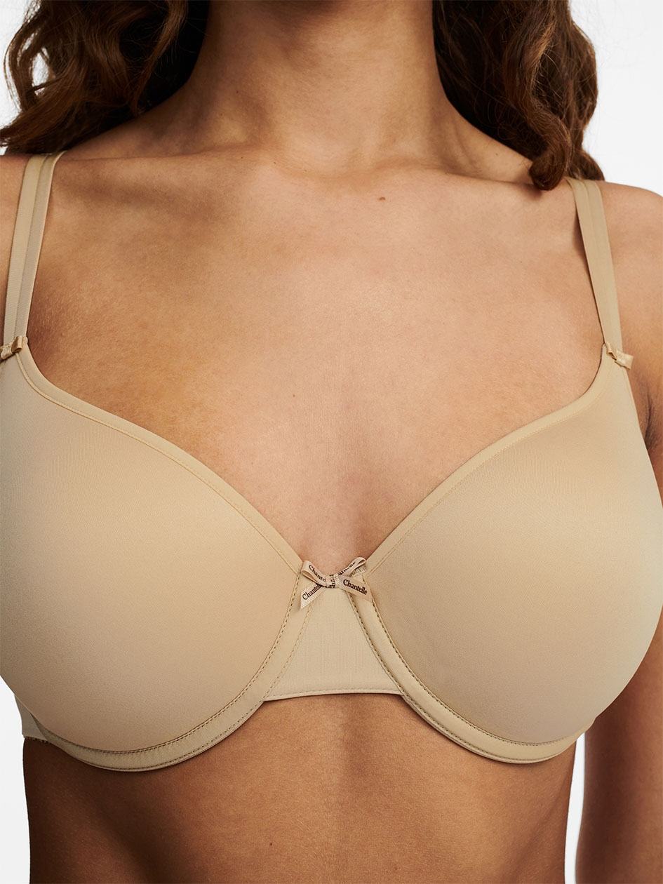 Beige Women Chantelle Basic Invisible Smooth Support T-Shirt Bra | ARY2017TL