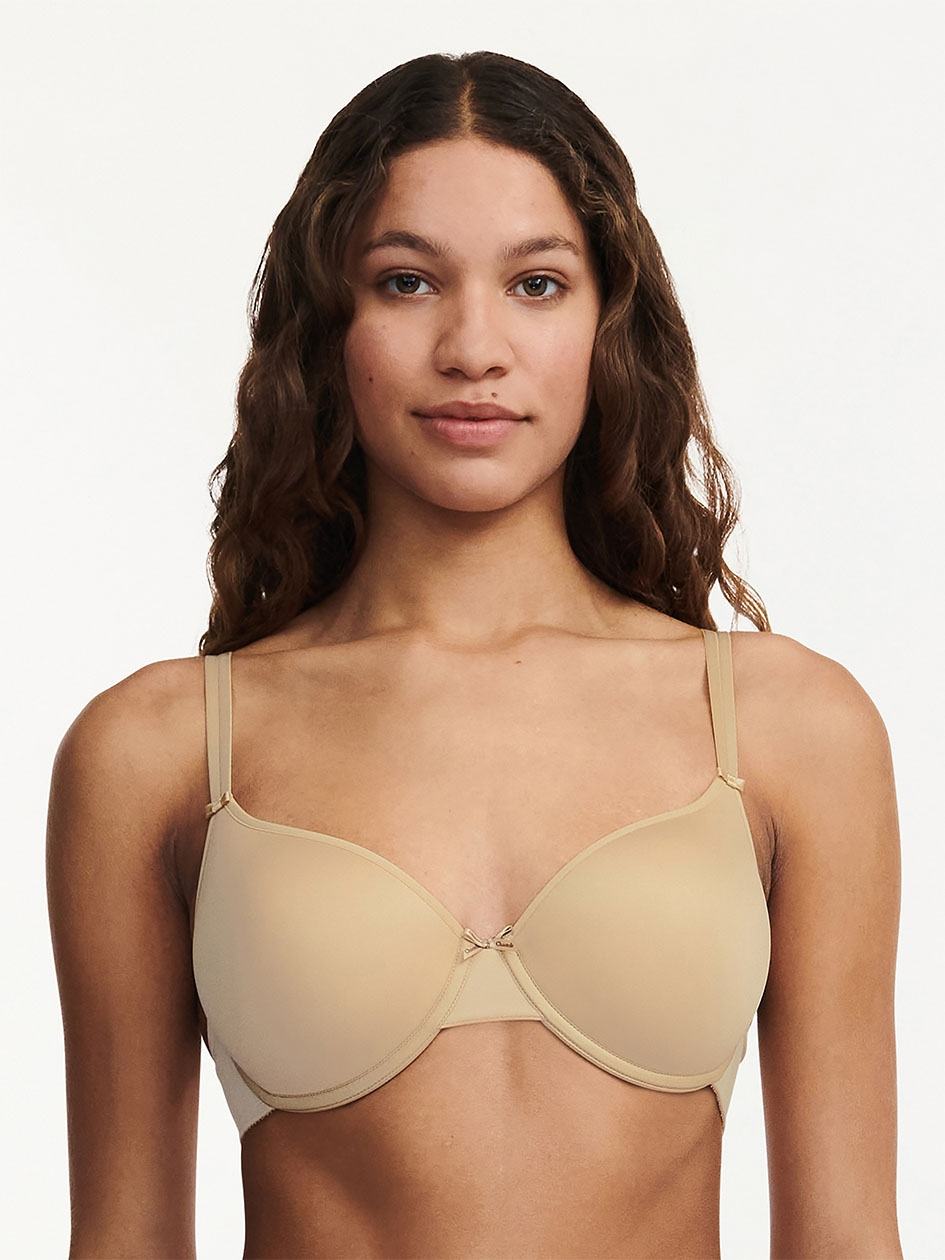 Beige Women Chantelle Basic Invisible Smooth Support T-Shirt Bra | ARY2017TL