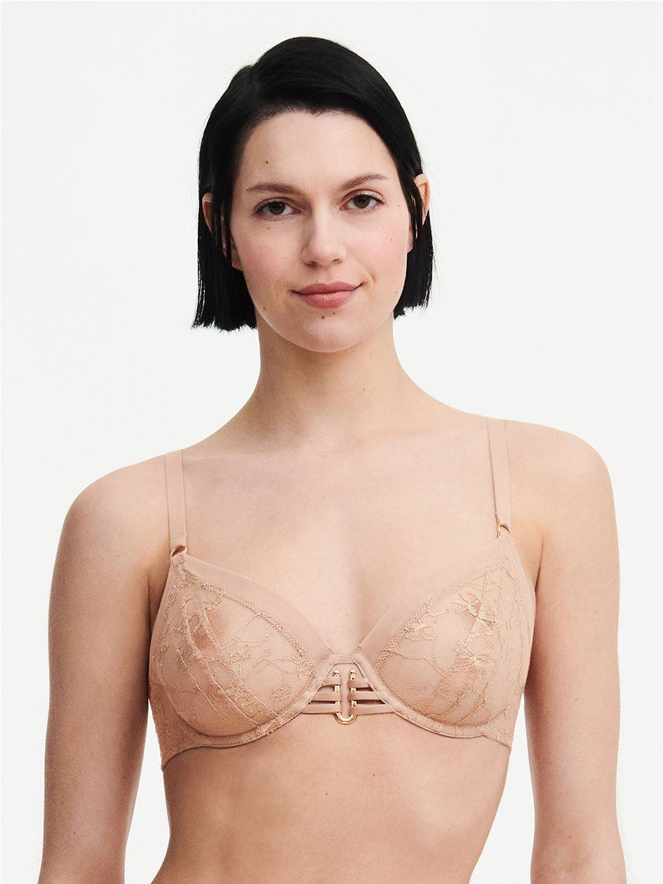 Beige Women Chantelle Impulse Plunge Underwire Bras | OMG9290SG