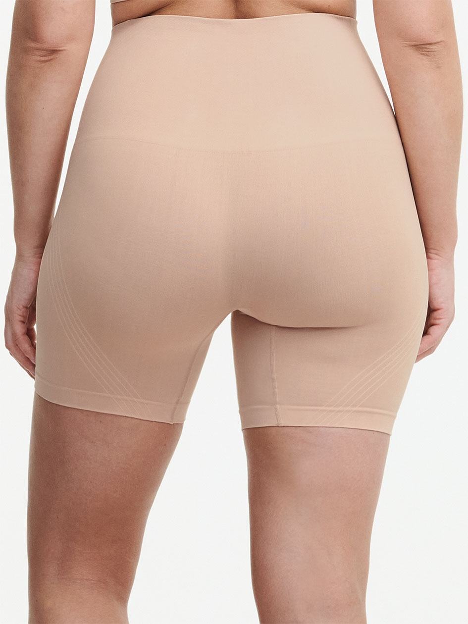 Beige Women Chantelle Smooth Comfort High Waist Mid-Thigh Light Shaping Shorts | VSJ7334AT