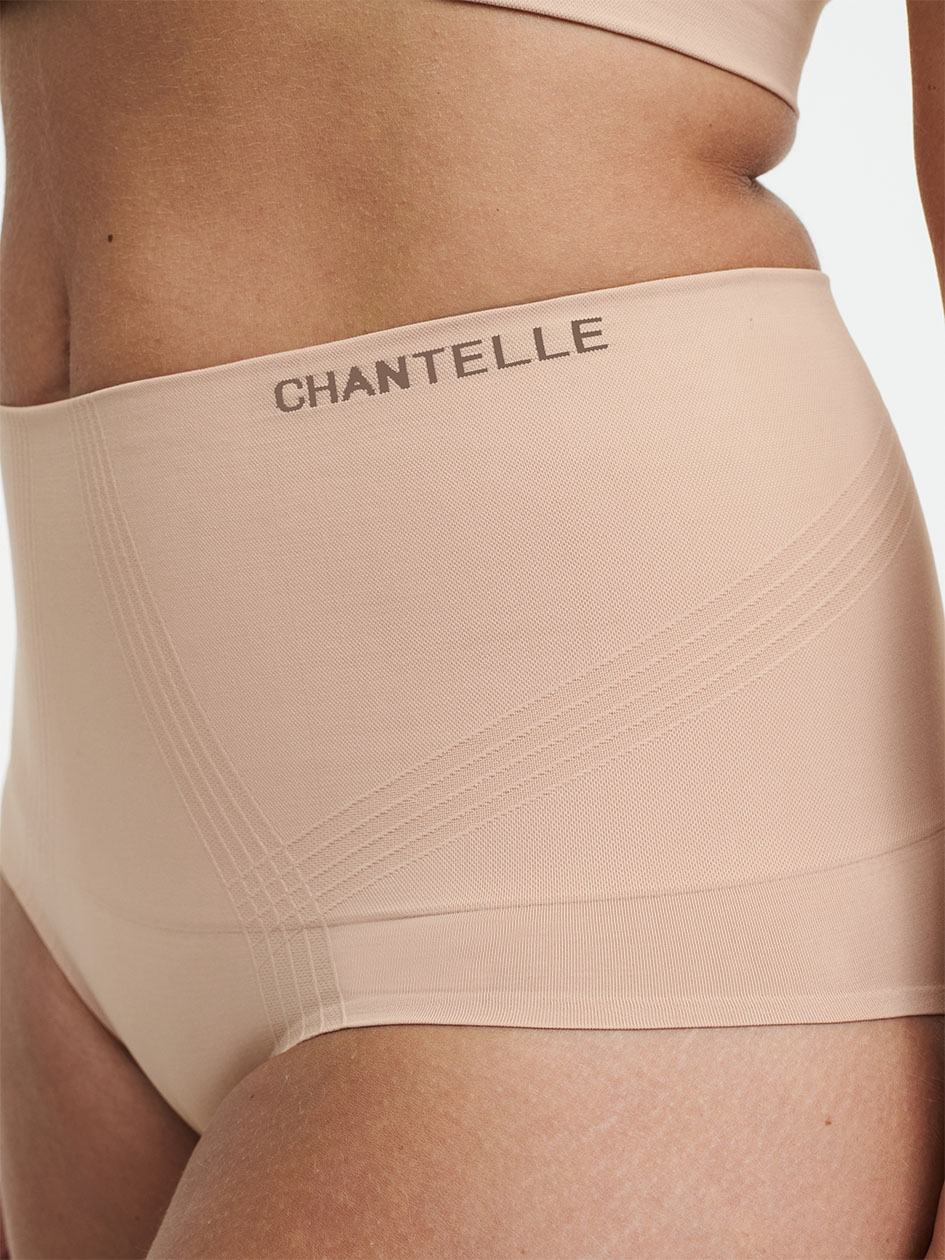 Beige Women Chantelle Smooth Comfort High Waist Light Shaping Briefs | KTQ736JW