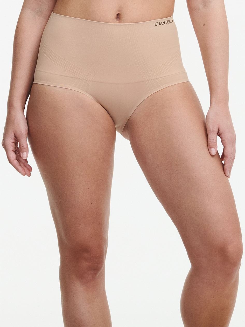 Beige Women Chantelle Smooth Comfort High Waist Light Shaping Briefs | KTQ736JW