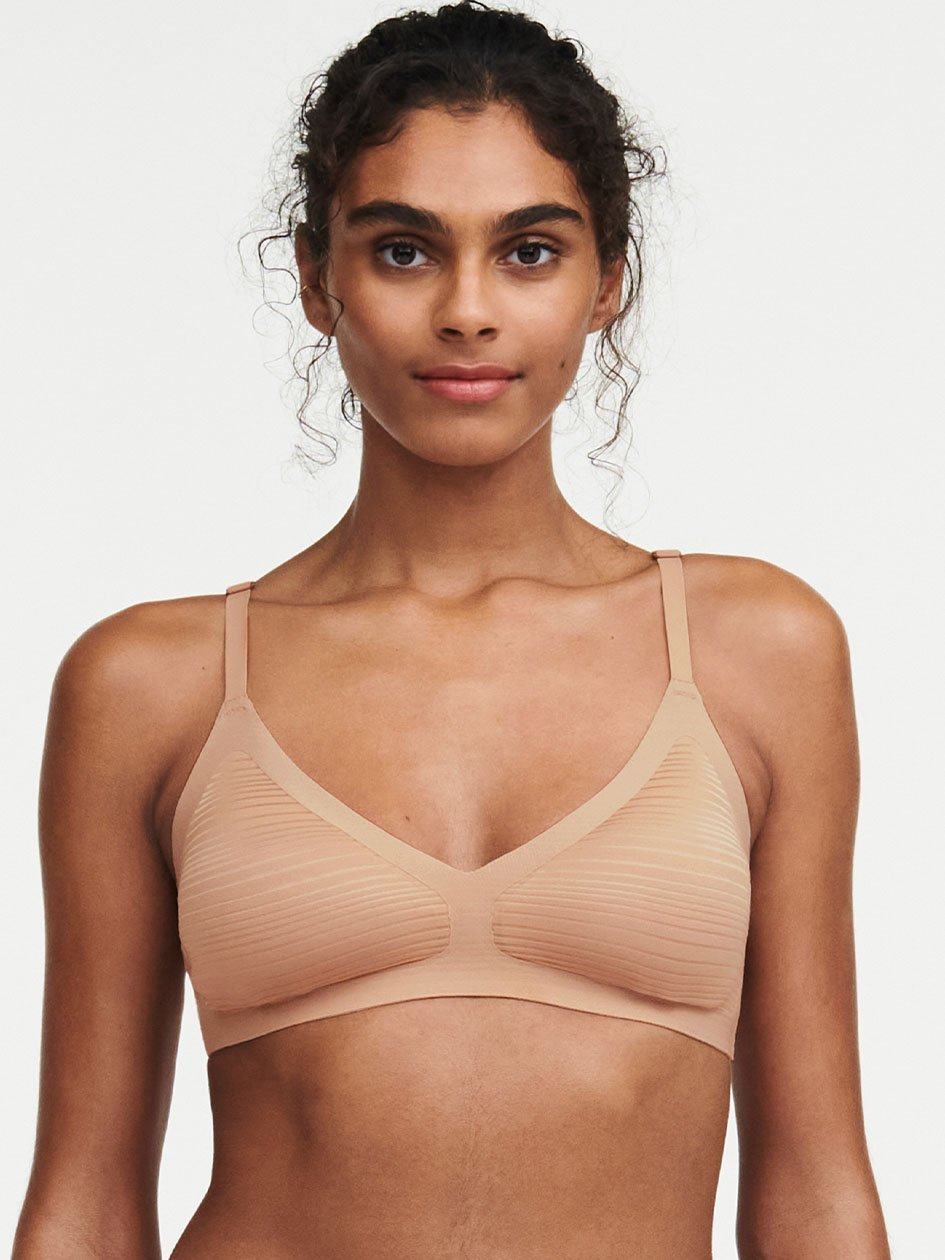 Beige Women Chantelle SoftStretch Stripes Bralettes | XVE6767EK