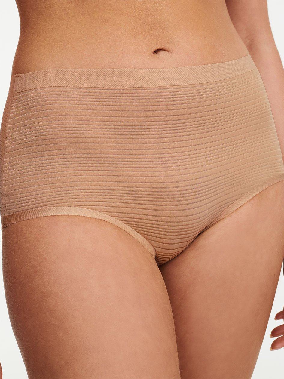 Beige Women Chantelle SoftStretch Stripes Briefs | TSR4794IV