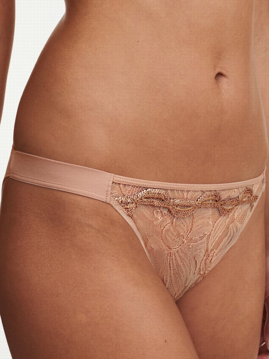 Beige Women Chantelle Xtravagant Lace Bikini Panty | UMH8486OO