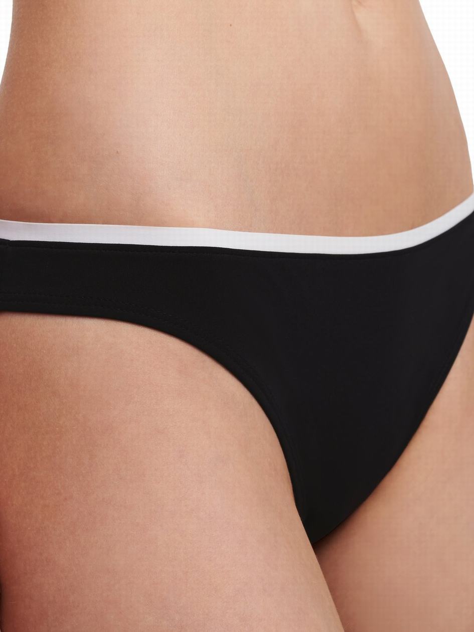 Black White Women Chantelle Authentic Swim Bikini Bottoms | WFF1524UY