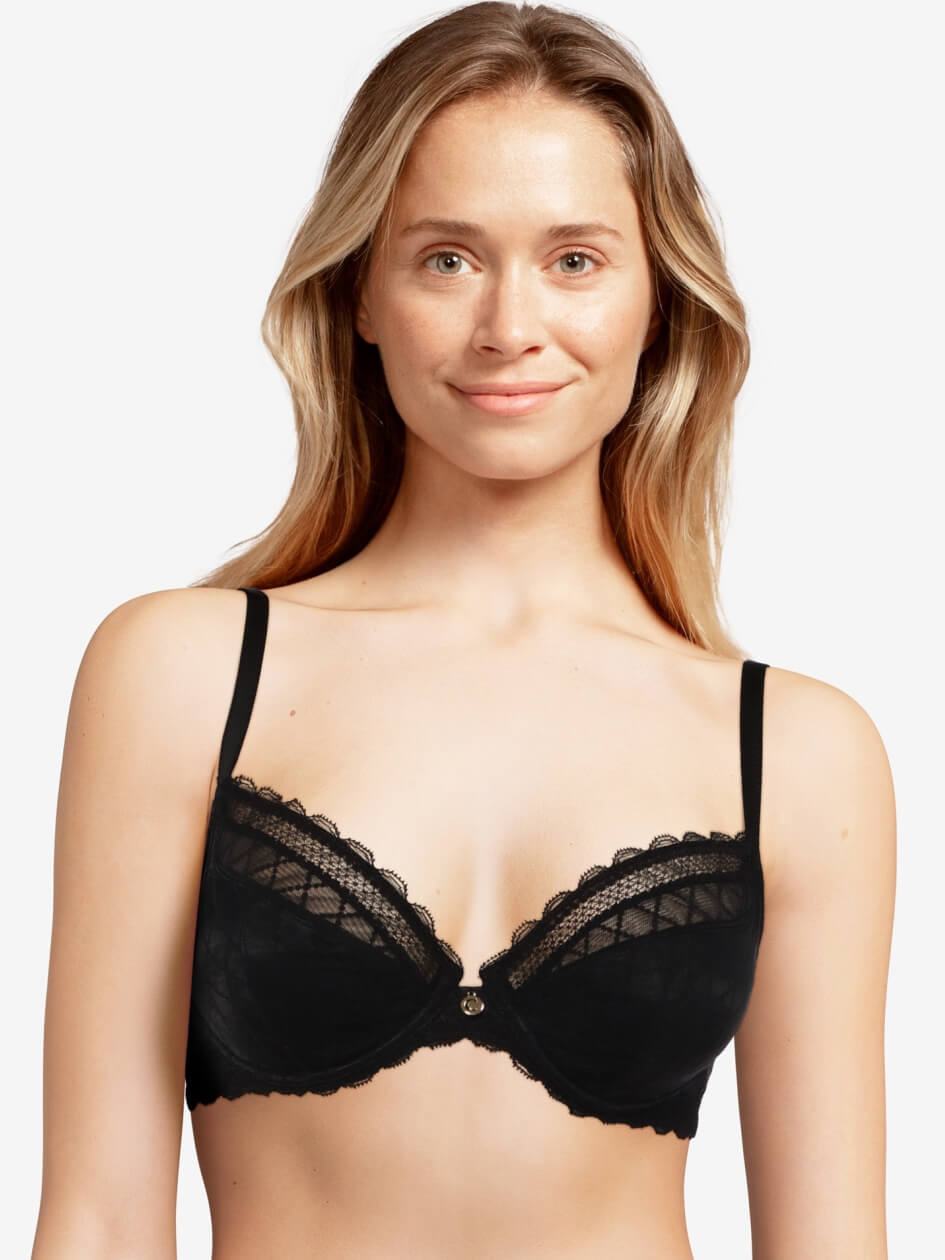 Black Women Chantelle C Chic Sexy Underwire Bras | INU6322AY