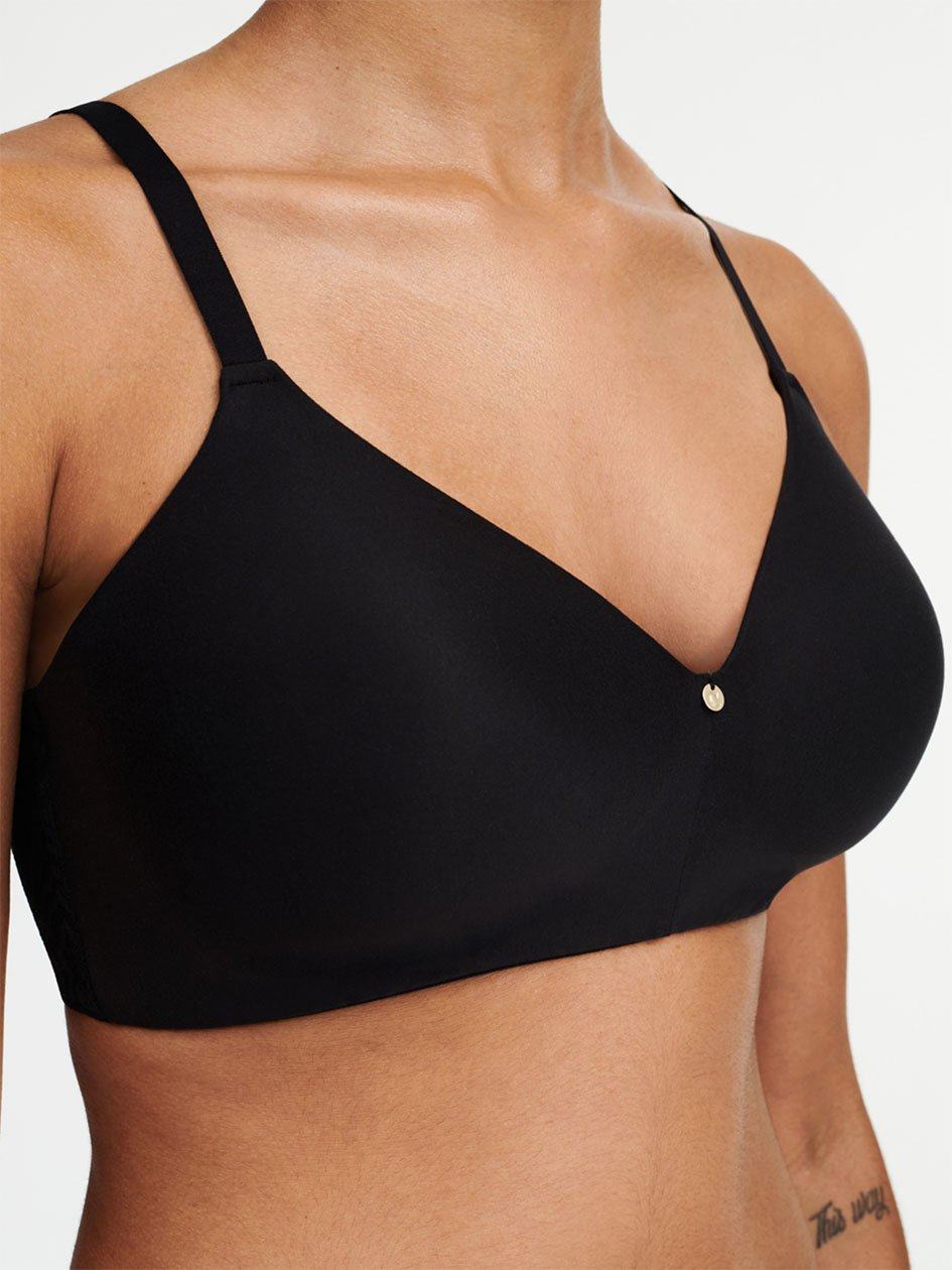 Black Women Chantelle C Jolie Wirefree T-Shirt Bra | VMW4727QZ