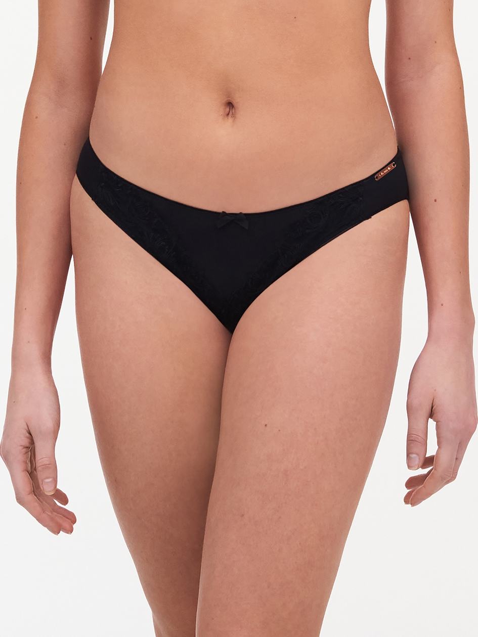 Black Women Chantelle Champs Elysees Bikini Bottoms | RZW9845MS