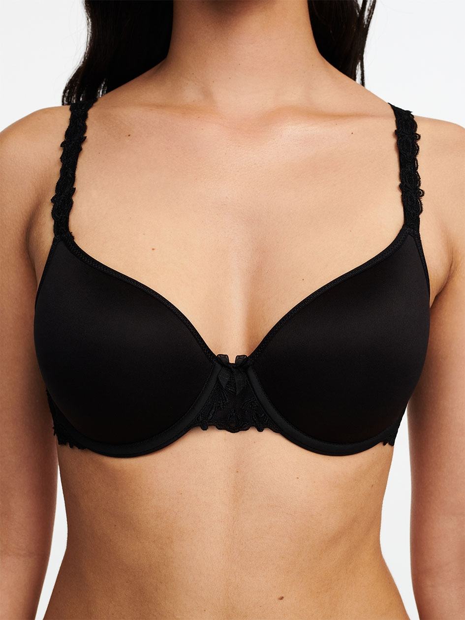 Black Women Chantelle Champs Elysees Smooth Custom Fit Bras | ZBH145TB