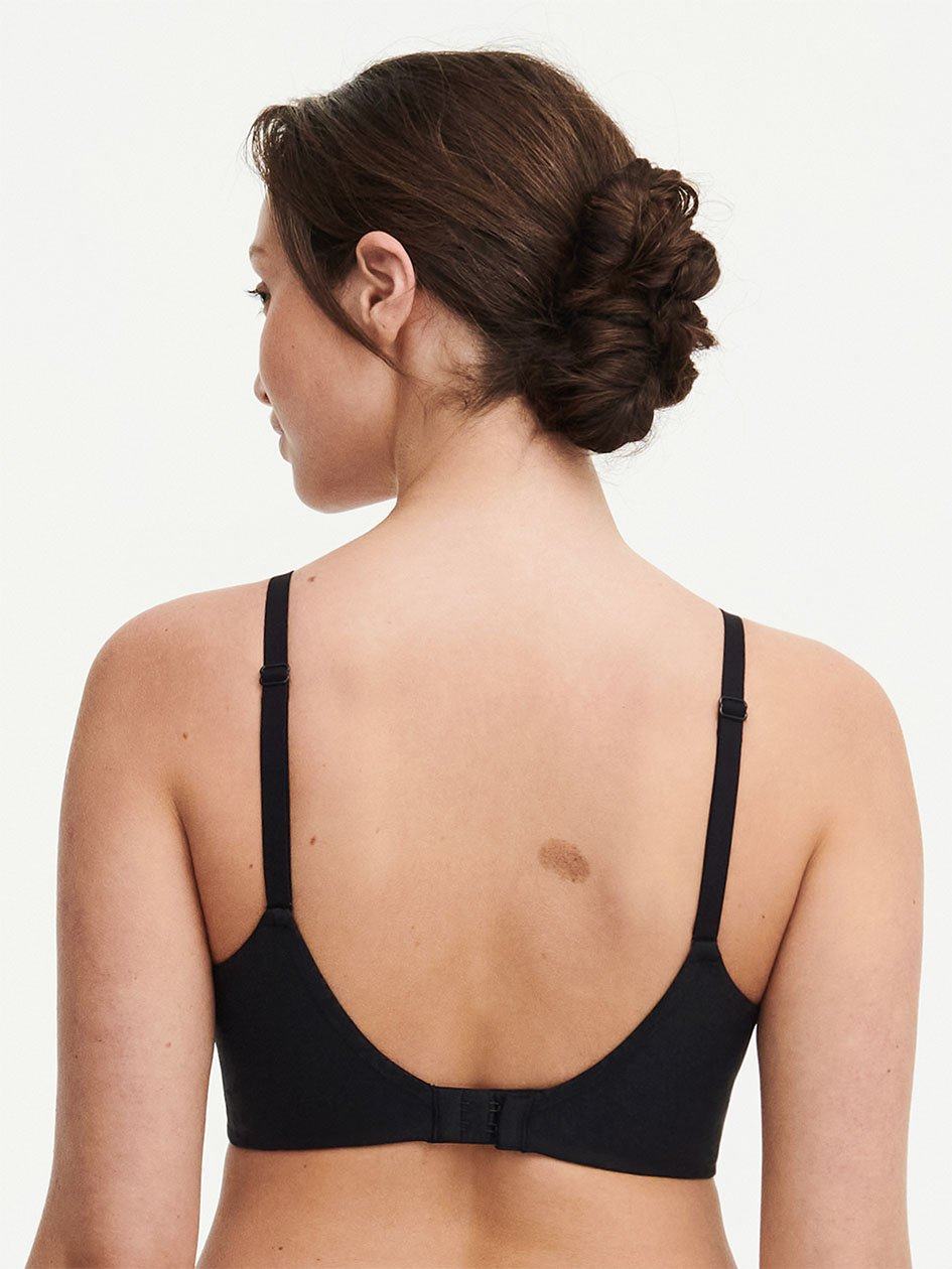 Black Women Chantelle Comfort Chic Back Smoothing Full Support Wireless Bras | ZFB3254YB