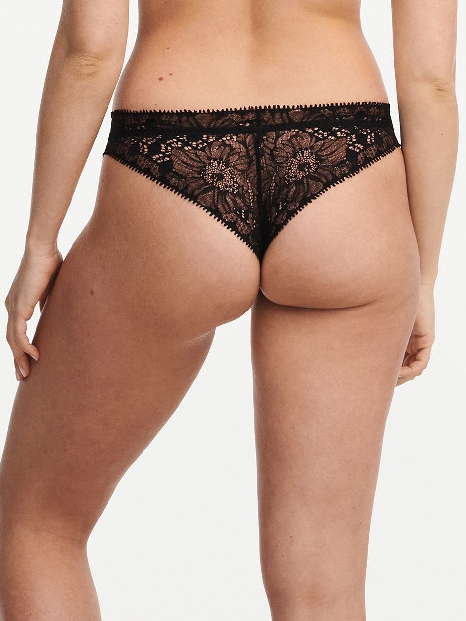 Black Women Chantelle Day to Night Thong Panty | IHA9429MQ