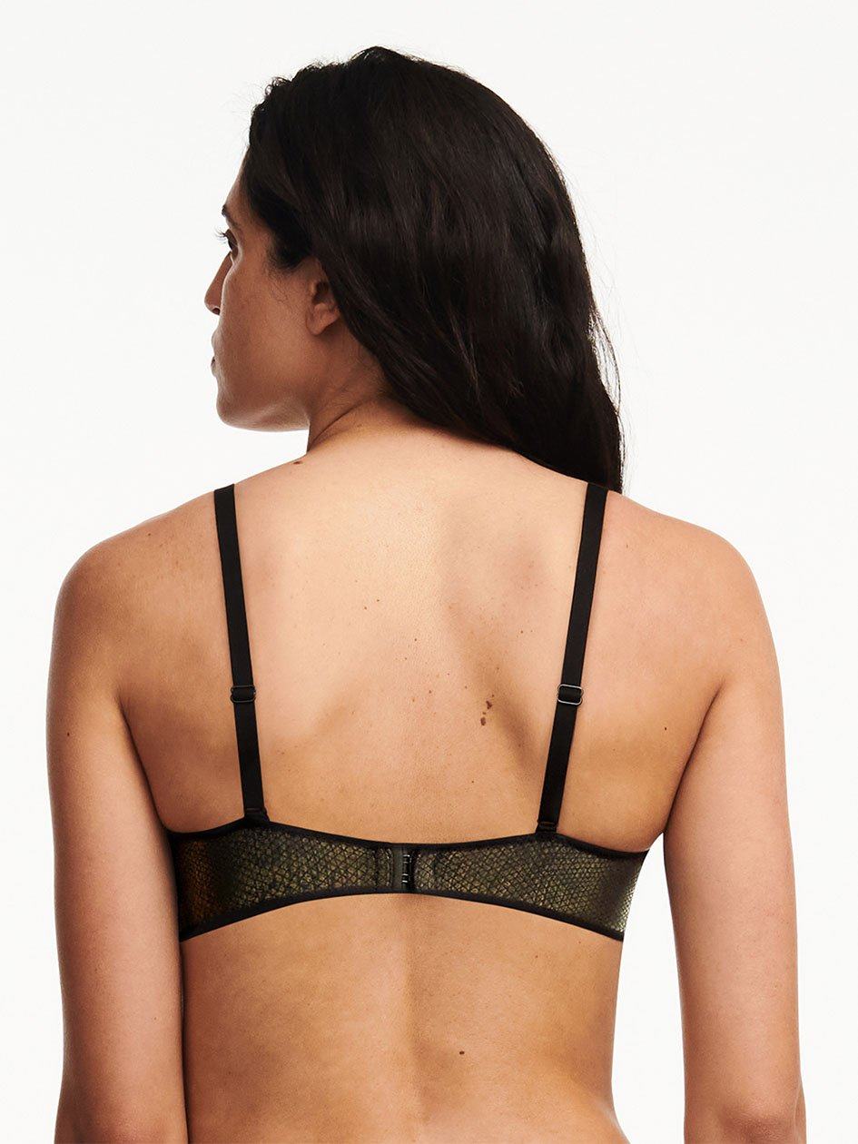 Black Women Chantelle Demi Unlined Bra | CZV5083MF