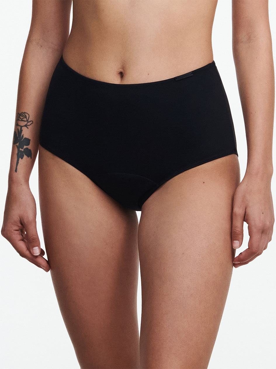 Black Women Chantelle Essential Leakproof High Waist Briefs | GVZ4655ID