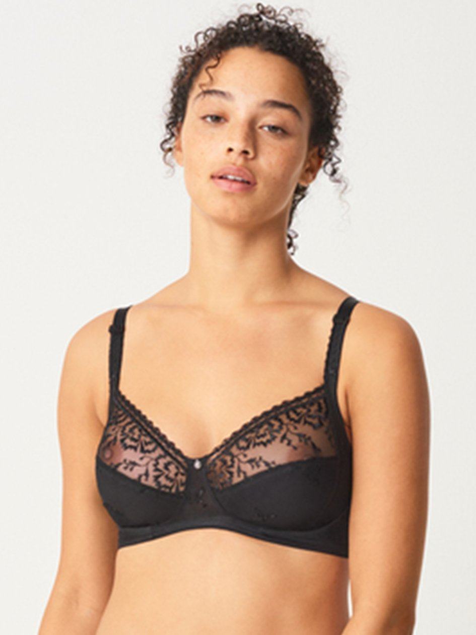 Black Women Chantelle Every Curve Full Coverage Wireless Bras | YQY138CA