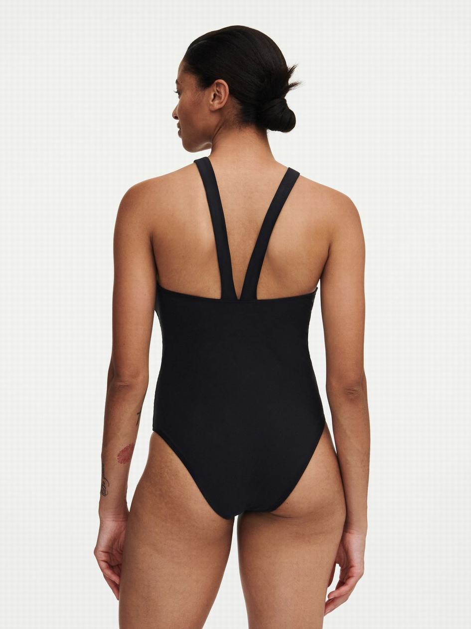 Black Women Chantelle Glow Wireless Swimsuits | BLK7416JG