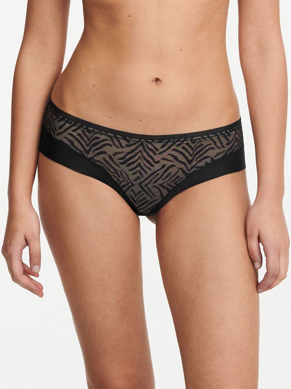 Black Women Chantelle Graphic Allure Lace Hipster Panty | ZNT6136FZ