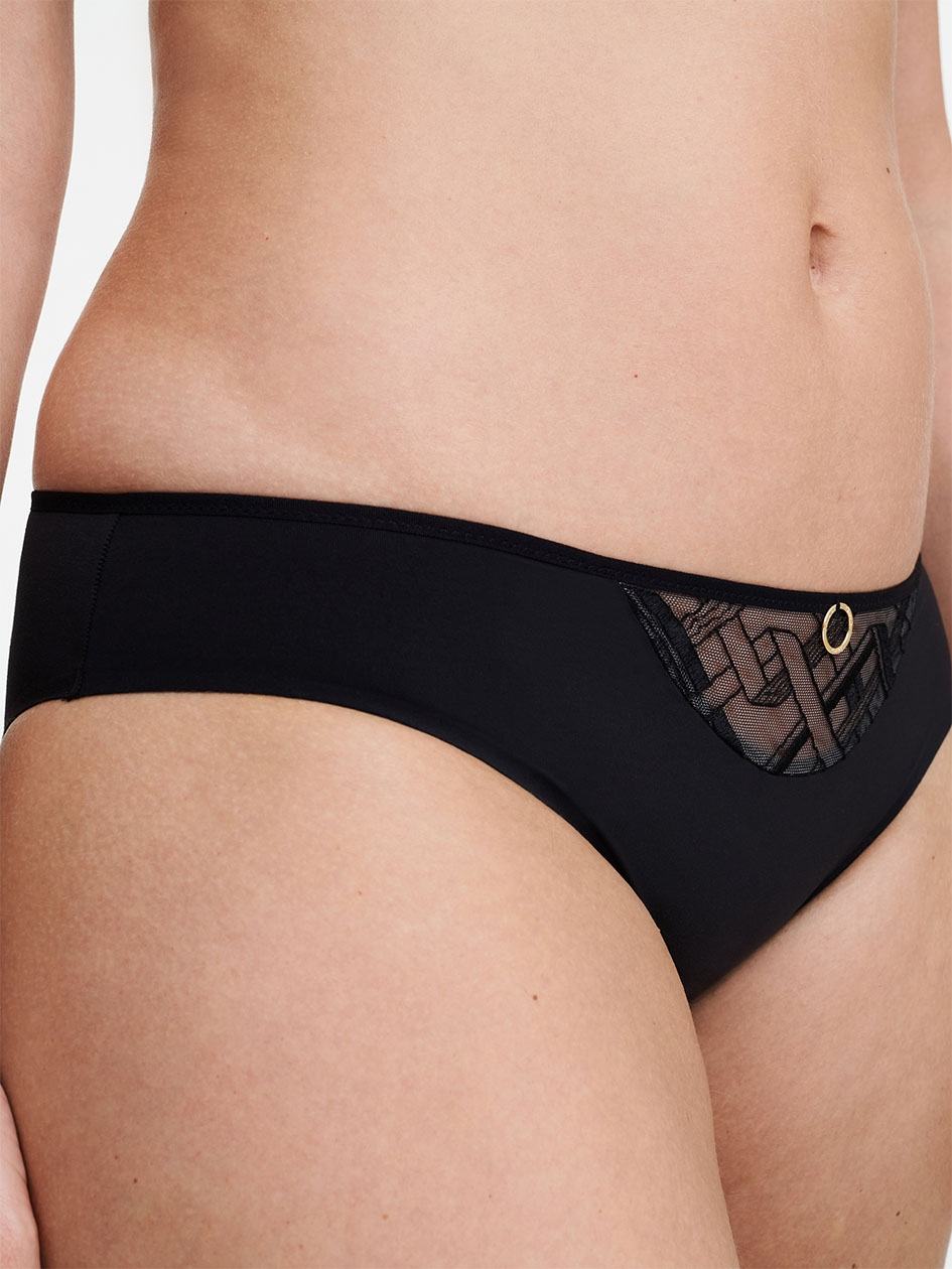 Black Women Chantelle Graphic Support Bikini Bottoms | FAE4253LE