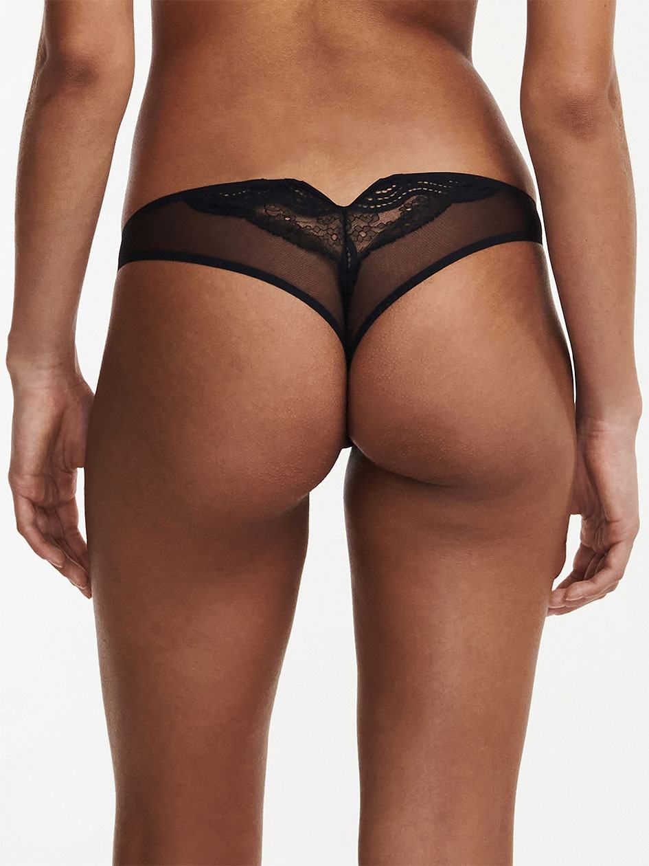 Black Women Chantelle Hypnotic Thong Panty | HVS7242NH