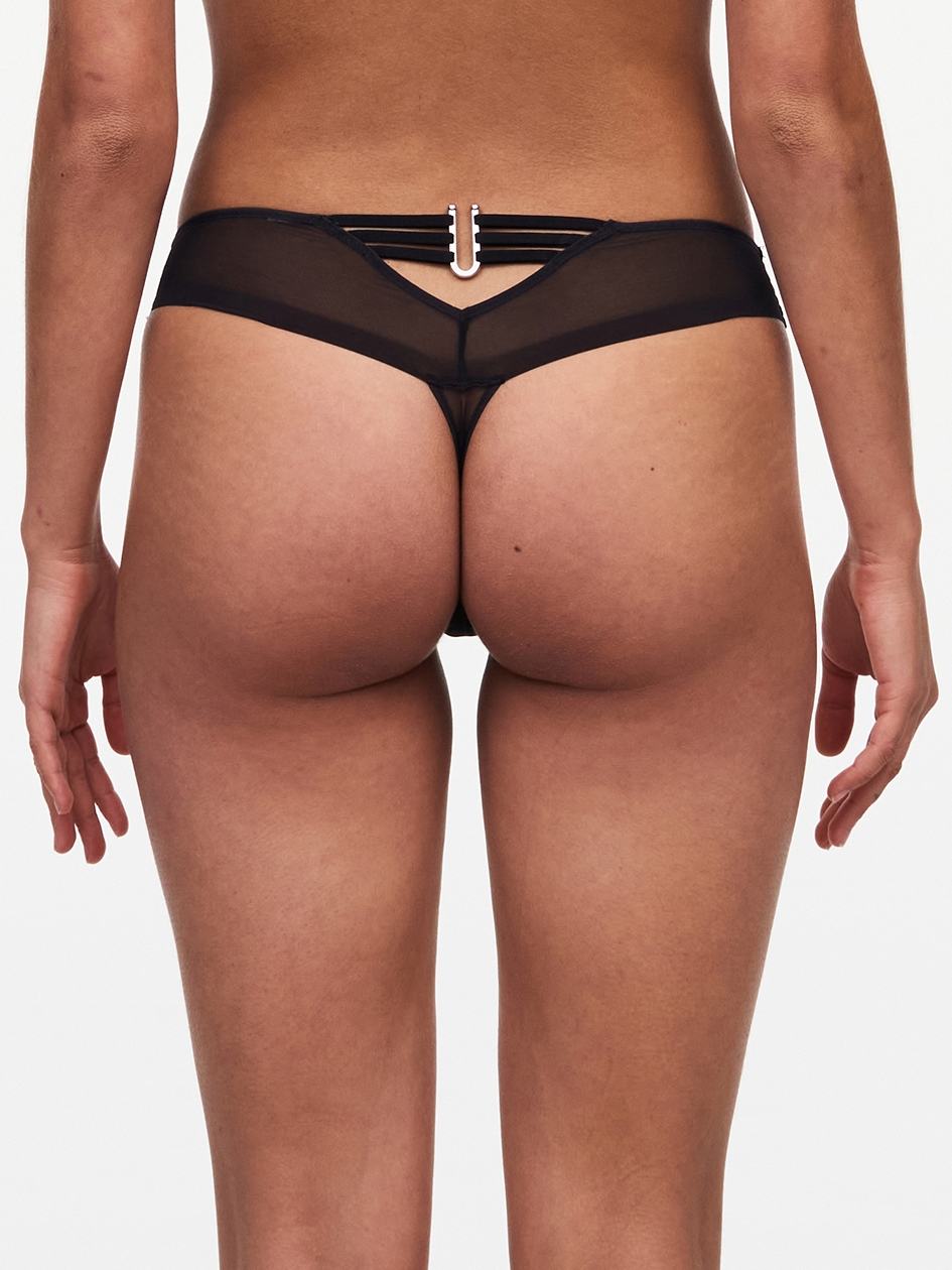 Black Women Chantelle Impulse Thong Panty | ECM7792WU